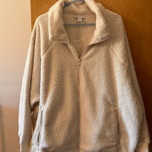 Athleta Women's Cream Teddy Jacket